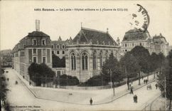VINTAGE POSTCARD Rennes the College Military hospital number 1 Militaria