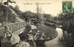 VINTAGE POSTCARD Rennes New Gardens of Thabor