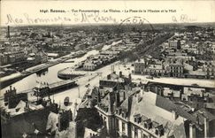 VINTAGE POSTCARD Rennes seen Panoramic Unpleasant the Place of the Mission and the Email