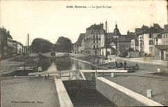 VINTAGE POSTCARD Rennes the Quay St Cast