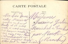 VINTAGE POSTCARD Rennes the Theater destroyed by a fire on February 20th  1856 Tram Menier chocolate