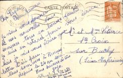 VINTAGE POSTCARD Rennes Basilica Saint Saver Vault of Notre Dame of the miracles and virtues