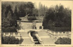 CPA Rennes Jardin des Plantes Escalier Monumental