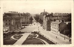 CPA Rennes Vue panoramique prise du Palais Saint Georges vers la Gare le Lycee et Faculte des Sciences