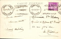 VINTAGE POSTCARD Rennes Gardens on the Unpleasant one