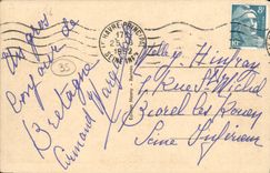 POSTAL Rennes de la VENDIMIA una esquina del lugar del ayuntamiento y de la calle D Estrees