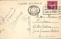 VINTAGE POSTCARD Rennes Avenue of the Station and Palate St Georges