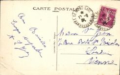 VINTAGE POSTCARD Rennes Town hall