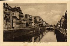 VINTAGE POSTCARD Rennes Qaui Duguay Trouin and the Unpleasant one