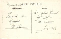 VINTAGE POSTCARD Rennes L Town hall Tram