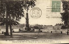 CPA Rennes Monument des Mobiles Champ de Mars et caserne du colombier Militaria