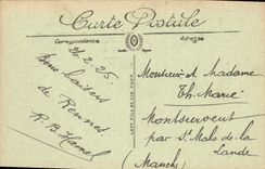 VINTAGE POSTCARD Rennes Monument of the Mobiles Champ de Mars and barracks of the Militaria dovecote