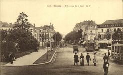 VINTAGE POSTCARD Rennes L Avenue of the Station