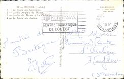 MODERN CARD Rennes Palate the commercial English Garden of Thabor the Cedar Law courts