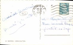 CPM Rennes L Hotel de Ville