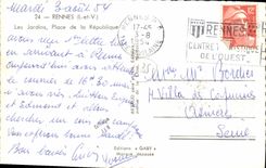 CPM Rennes Les Jardins Place de la Republique