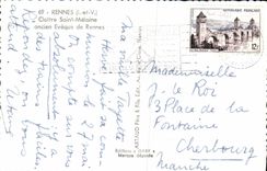 MODERN CARD Rennes Holy Cloister Melaine former Bishop of Rennes