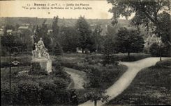 CPA Rennes Jardin des Plantes Vue prise du Chene St Melaine sur le Jardin Anglais 