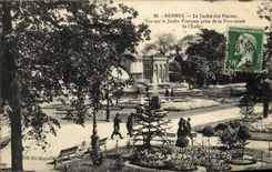 CPA Rennes Le Jardin des Plantes Vue sur le jardin francais prise de la promenade de l enfer