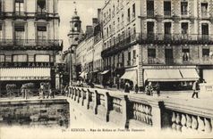 CPA Rennes Rue de Rohan et Pont de Nemours