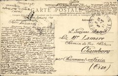 VINTAGE POSTCARD Rennes Avenue of the Station Trams