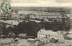 CPA Rennes Vue a vol d oiseau Caserne militaria