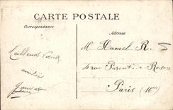 VINTAGE POSTCARD Rennes View taken of Ponchailloux Steam train