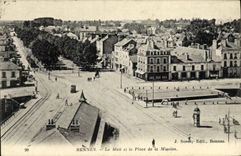 CPA Rennes Le Mail et la Place de la Mission