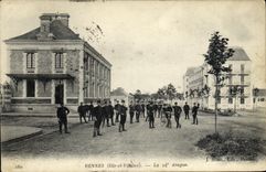CPA Rennes Le 24eme Dragon Militaria