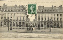 CPA Rennes La Place du Palais 