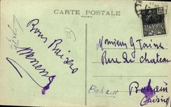 VINTAGE POSTCARD Rennes Avenue of the Station