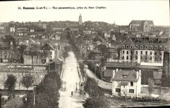 CPA Rennes Vue panoramique prise du Pont Challlou
