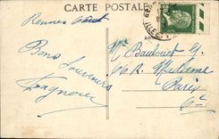 VINTAGE POSTCARD Rennes the Place of the Republic and new Gardens on the Unpleasant one