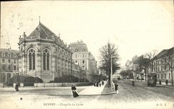 VINTAGE POSTCARD Rennes Vault of the College