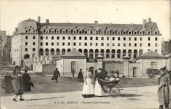 VINTAGE POSTCARD Rennes Barracks Saint Georges Militaria