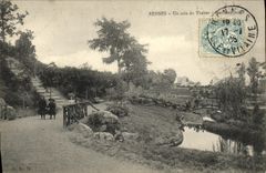 VINTAGE POSTCARD Rennes a corner of Thabor New garden Children