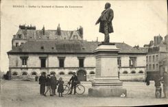 VINTAGE POSTCARD Rennes Rules Bastard and Trading house Children Bicycle Cycles