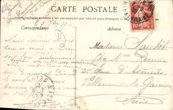 VINTAGE POSTCARD Rennes Rules Bastard and Trading house Children Bicycle Cycles