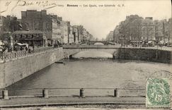 CPA Rennes Les Quais vue Generale