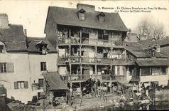VINTAGE POSTCARD Rennes the Castle Shaking With the Bridge St Martin known as House Roussel Junior