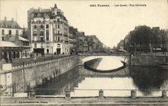 CPA Rennes Les Quais Vue Generale