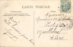 VINTAGE POSTCARD Rennes the Cast Quay and L Church Etienne Saint