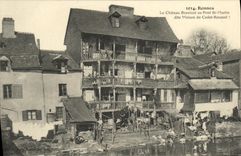 VINTAGE POSTCARD Rennes the castle shaking with the Bridge St Martin known as House of Rousel Junior