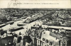CPA Rennes Vue Panoramique La Vilaine La Place de la Mission et le Mail