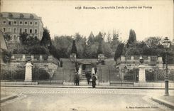 VINTAGE POSTCARD Rennes the new entry of the botanical garden