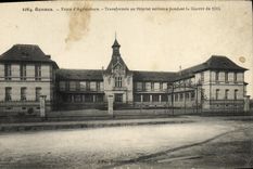 VINTAGE POSTCARD Rennes School D Agriculture Transformed into military hospital during the war of 1914