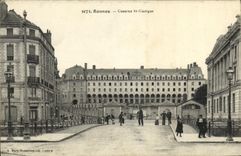 VINTAGE POSTCARD Rennes the Barracks St Georges Militaria
