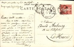 VINTAGE POSTCARD Rennes the boulevard of freedom and the KErgus barracks