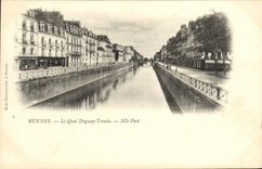 VINTAGE POSTCARD Rennes the Quay Duguay Trouin