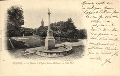 VINTAGE POSTCARD Rennes Thabar L Church Sainte Melaine